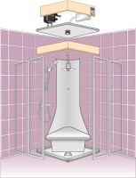 Destacar foto para Ã¡lbum:The spa shower for hotel the bathroom,inhalation system,brine inhalation